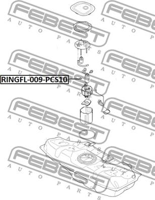 Febest RINGFL-009-PCS10 - Guarnizione, Sensore livello carburante www.autoricambit.com