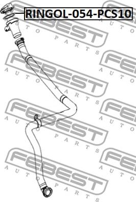 Febest RINGOL-054-PCS10 - Guarnizione, chiusura bocchettone di riempimento olio www.autoricambit.com