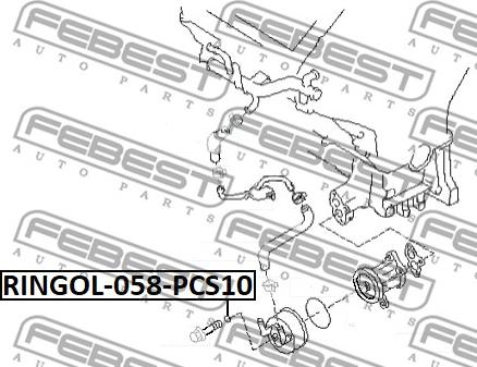 Febest RINGOL-058-PCS10 - Guarnizione, Radiatore olio www.autoricambit.com