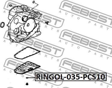 Febest RINGOL-035-PCS10 - Anello di tenuta, vite di scarico olio www.autoricambit.com