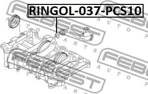 Febest RINGOL-037-PCS10 - Guarnizione, Reticella olio www.autoricambit.com