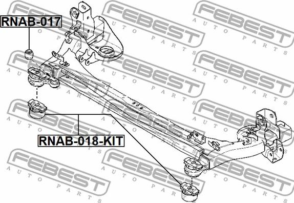 Febest RNAB-017 - Supporto, Corpo assiale www.autoricambit.com