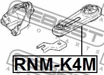 Febest RNM-K4M - Sospensione, Motore www.autoricambit.com