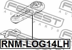 Febest RNM-LOG14LH - Sospensione, Motore www.autoricambit.com