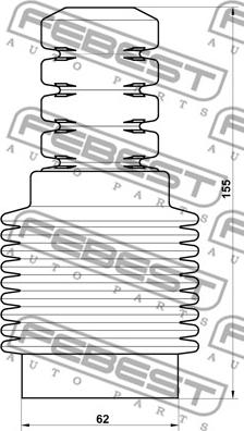 Febest RNSHB-MEGIIF-KIT - Kit parapolvere, Ammortizzatore www.autoricambit.com