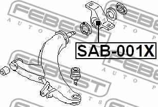 Febest SAB-001X - Silent Block, Supporto Braccio Oscillante www.autoricambit.com