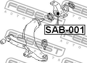 Febest SAB-001 - Silent Block, Supporto Braccio Oscillante www.autoricambit.com