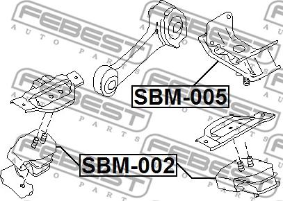 Febest SBM-005 - Supporto, Cambio automatico www.autoricambit.com