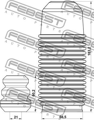 Febest SBSHB-B14F-KIT - Kit parapolvere, Ammortizzatore www.autoricambit.com