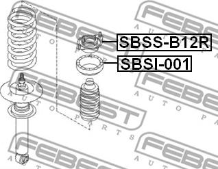 Febest SBSS-B12R - Supporto ammortizzatore a molla www.autoricambit.com