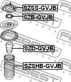 Febest SZSHB-GVJB - Parapolvere, Ammortizzatore www.autoricambit.com