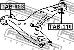 Febest TAB-053 - Silent Block, Supporto Braccio Oscillante www.autoricambit.com