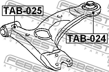 Febest TAB-024 - Silent Block, Supporto Braccio Oscillante www.autoricambit.com