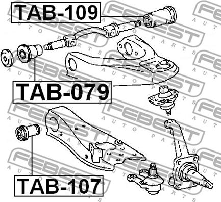 Febest TAB-107 - Silent Block, Supporto Braccio Oscillante www.autoricambit.com