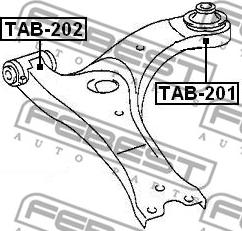 Febest TAB-201 - Silent Block, Supporto Braccio Oscillante www.autoricambit.com