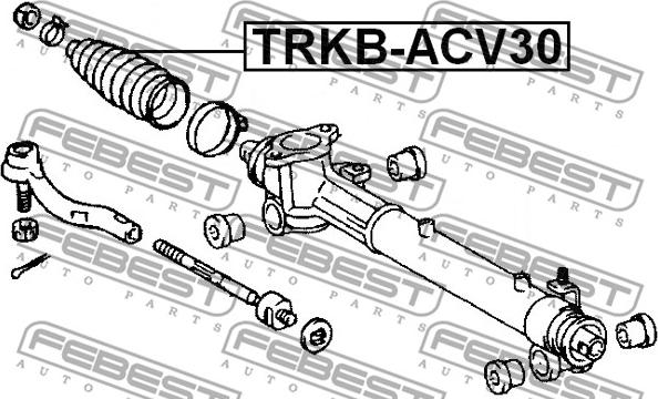 Febest TRKB-ACV30 - Soffietto, Sterzo www.autoricambit.com