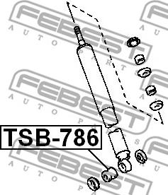 Febest TSB-786 - Distanziale a tubo, Ammortizzatore www.autoricambit.com