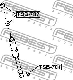 Febest TSB-781 - Distanziale a tubo, Ammortizzatore www.autoricambit.com