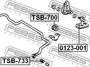 Febest TSB-733 - Bronzina cuscinetto, Barra stabilizzatrice www.autoricambit.com