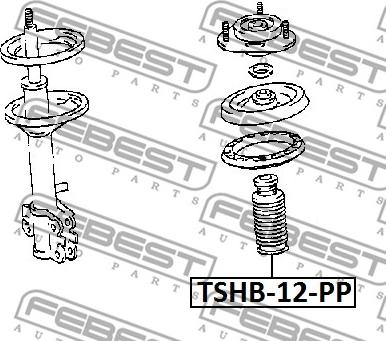 Febest TSHB-12-PP - Kit parapolvere, Ammortizzatore www.autoricambit.com