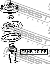 Febest TSHB-20-PP - Kit parapolvere, Ammortizzatore www.autoricambit.com