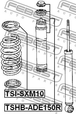 Febest TSHB-ADE150R - Kit parapolvere, Ammortizzatore www.autoricambit.com