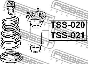 Febest TSS-021 - Supporto ammortizzatore a molla www.autoricambit.com