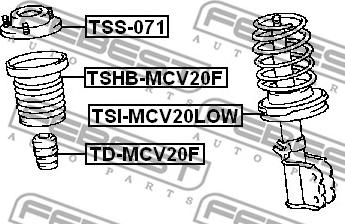 Febest TSS-071 - Supporto ammortizzatore a molla www.autoricambit.com