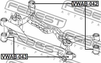 Febest VWAB-043 - Supporto, Corpo assiale www.autoricambit.com