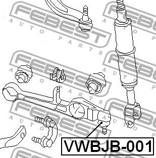 Febest VWBJB-001 - Kit riparazione, Giunto di supporto / guida www.autoricambit.com