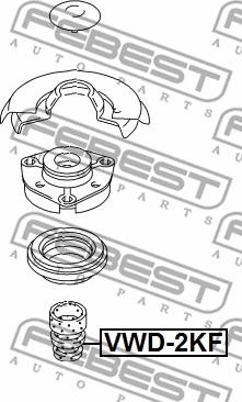 Febest VWD-2KF - Tampone paracolpo, Sospensione www.autoricambit.com