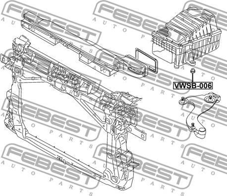 Febest VWSB-006 - Tampone paracolpo, Filtro aria www.autoricambit.com