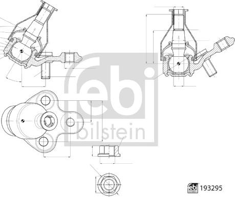 Febi Bilstein 193295 - Giunto di supporto / guida www.autoricambit.com