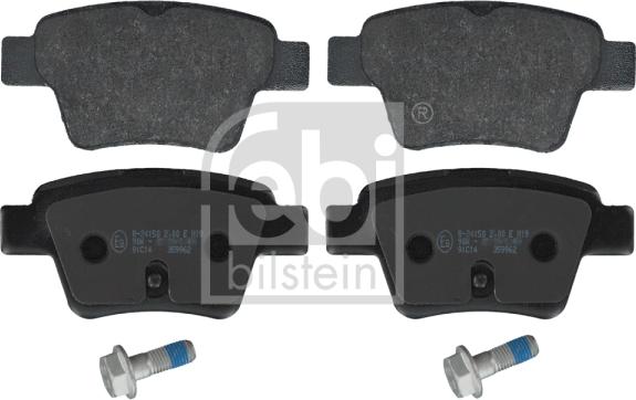 Febi Bilstein 16715 - Kit pastiglie freno, Freno a disco www.autoricambit.com