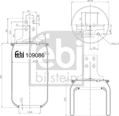 Febi Bilstein 109086 - Soffietto, Sospensione pneumatica www.autoricambit.com