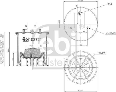 Febi Bilstein 102721 - Soffietto, Sospensione pneumatica www.autoricambit.com