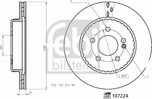 Febi Bilstein 107224 - Discofreno www.autoricambit.com