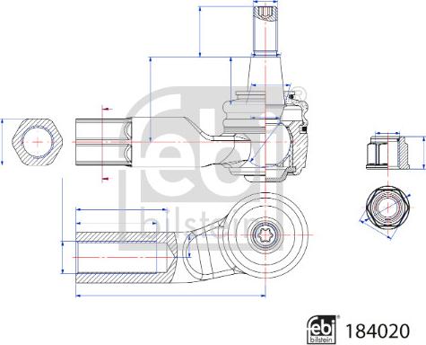 Febi Bilstein 184020 - Testa barra d'accoppiamento www.autoricambit.com