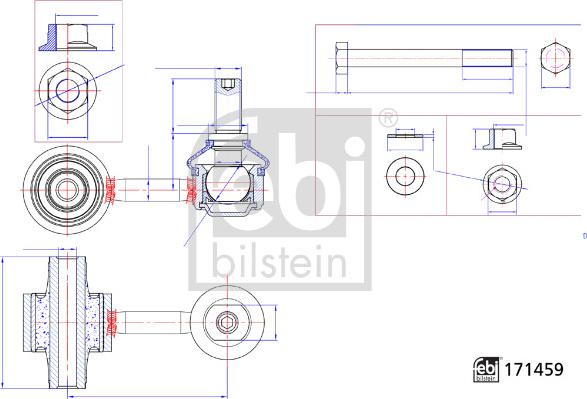 Febi Bilstein 184868 - Asta/Puntone, Stabilizzatore www.autoricambit.com