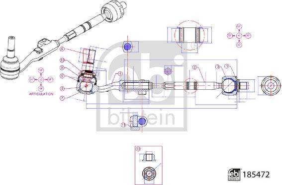 Febi Bilstein 185472 - Tirante trasversale www.autoricambit.com