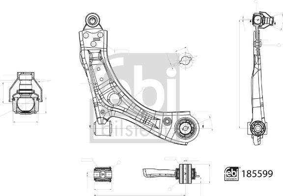 Febi Bilstein 185599 - Sospensione a ruote indipendenti www.autoricambit.com