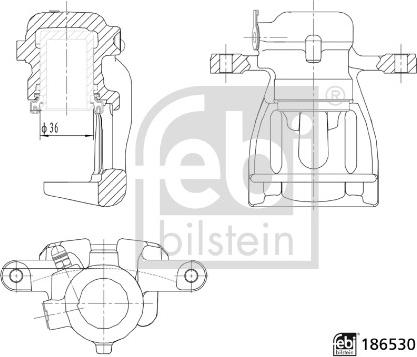 Febi Bilstein 186530 - Pinza freno www.autoricambit.com