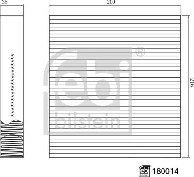 Febi Bilstein 180014 - Filtro, Aria abitacolo www.autoricambit.com