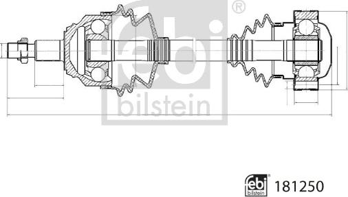 Febi Bilstein 181250 - Albero motore/Semiasse www.autoricambit.com