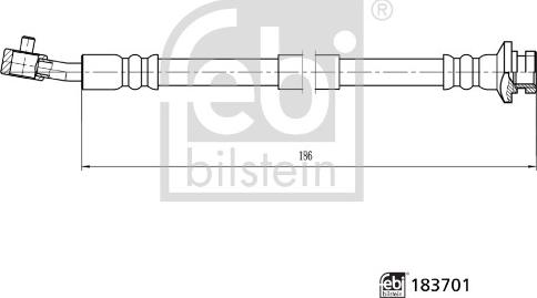 Febi Bilstein 183701 - Flessibile del freno www.autoricambit.com