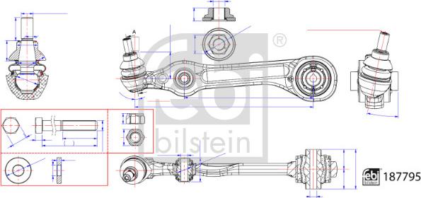 Febi Bilstein 187795 - Sospensione a ruote indipendenti www.autoricambit.com