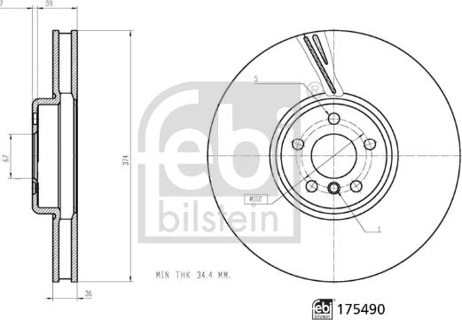 Febi Bilstein 175490 - Discofreno www.autoricambit.com