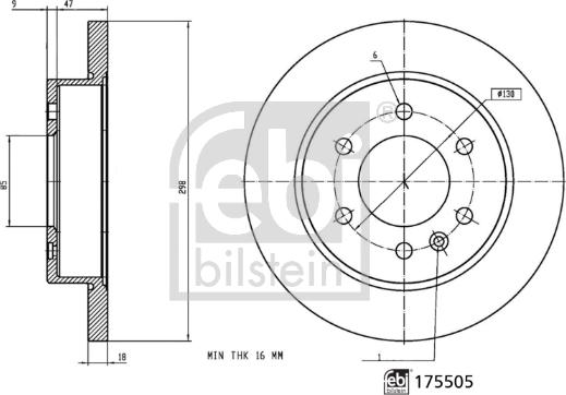 Febi Bilstein 175505 - Discofreno www.autoricambit.com