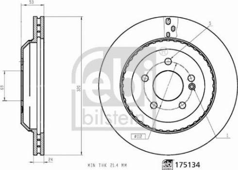 Febi Bilstein 175134 - Discofreno www.autoricambit.com