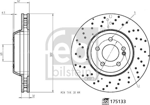 Febi Bilstein 175133 - Discofreno www.autoricambit.com